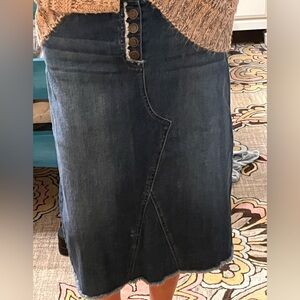 Cato Blue Asymmetrical Pencil Skirt Knee-Length